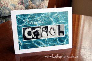 Thanks COACH Art Card for your swim coach