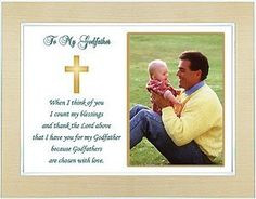 Godfather Gift from Godchild on Baptism or Christening Day - Thank You ...