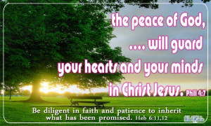 Peace Of God, Will Guard Your Hearts And Your Minds In Christ Jesus ...