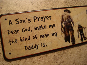 country home decor | Cowboy Dad and Son Sign Country Primitive Western ...