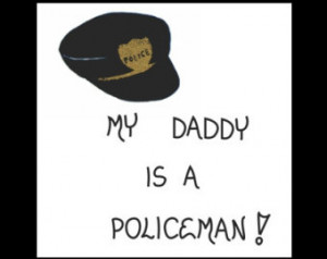 ... police officer - Magnet, Quote, daddys occupation, dark blue police
