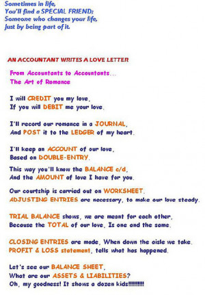 Smith a graduate of Accounting, wrote a letter to his Girl Friend ...