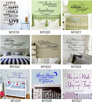 Wholesale - Mix order Wall Quotes Decal Words Lettering Saying Wall ...