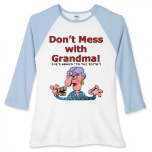 Don't Mess w/ Grandma Women's Fitted Baseball Tee
