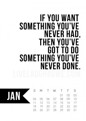 Free 5x7 Printable Calendar for January 2015 with inspirational quote ...