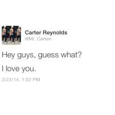 magcon cutest tweet from Carter Reynolds #mademyday More