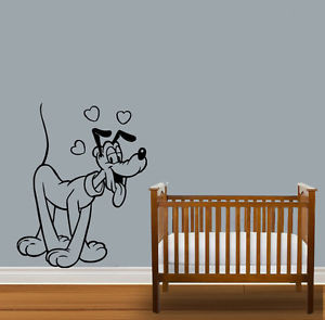 Details about Pluto Dog Love Kids Disney Quote Wall Stickers Art Room ...