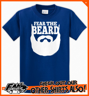 ... about Fear The Beard Brian Wilson LA Los Angeles Dodgers T Shirt Blue