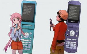 text cellphones anime anime boys french anime girls future diary gasai ...