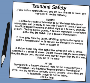 tsunamis safety tips