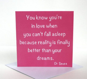 Dr Seuss Quote. Love Notecard. Wedding Card. by TheLinoPrintShop