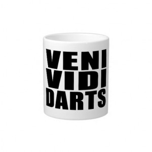 Funny Darts Players Quotes Jokes : Veni Vidi Darts Extra Large Mugs