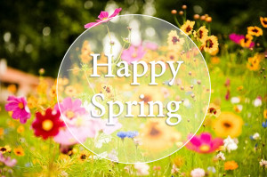 Happy spring! Flowers are blooming, birds are happily chirping and a ...
