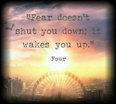 fear+doesn't+shut+you+down+it+wakes+you+up | divergent quotes More