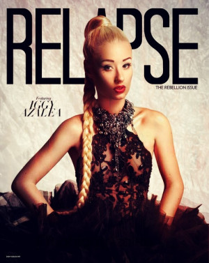 Iggy Azalea covers the September issue of Relapse magazine.