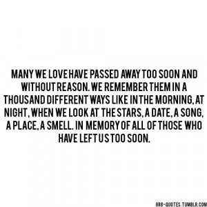 Heaven Quotes For Someone Who Passed Away Losing the one you love is