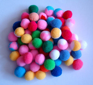 glitter pompon、pompon、chenille stem、educational toy 1