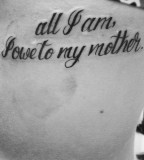 Tatoos from mother black and white