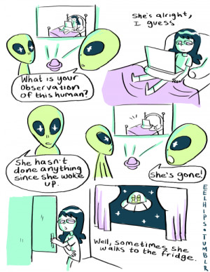 LOL comic comics procrastination lazy aliens living the dream monica ...