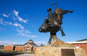 Champion Lane Frost' bullriding statue at Cheyenne Frontier Days Old ...