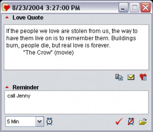 love quotes has two sections quotes and tasks the quotes