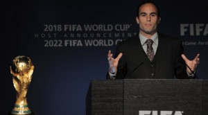 Landon Donovan during the USA's World Cup bid proposal on Dec 1st ...