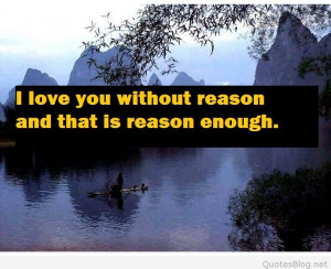 love you without reason quote