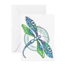 Decorative Dragonfly Greeting Card for