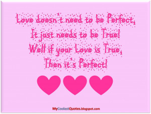 love doesn t need to be perfect