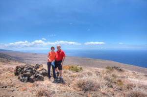 Caption Proof we were there Hilina Pali Lookout view along the coast