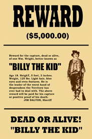 Old West Posters featurehistoric characters, outlaws wanted ...