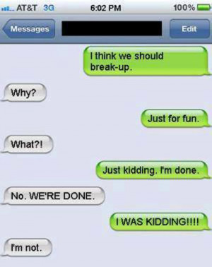 Breaking up like a boss