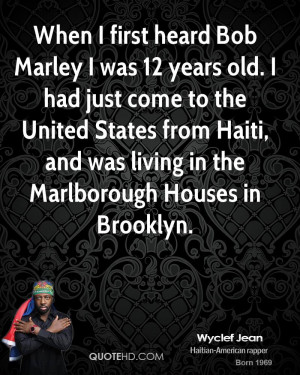 When I first heard Bob Marley I was 12 years old. I had just come to ...