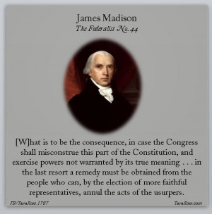 word from James Madison