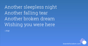 Sleepless Nights Quotes Another sleepless night