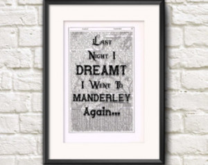 Night I Dreamt I Went To Manderley Again Classic Rebecca Movie Quote ...