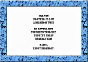 Free Birthday Card Verses For Your Brother-In-Law