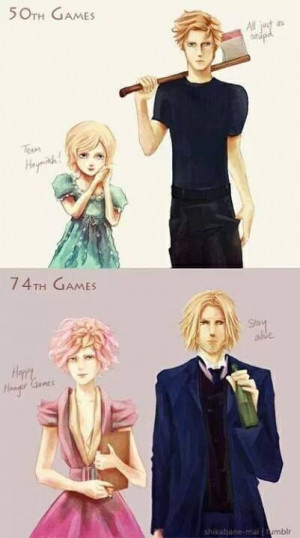 Effie and Haymitch ♥ Headcannon accepted. Have you ever had one of ...