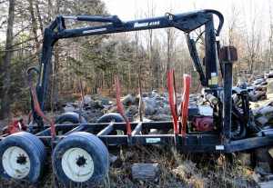 Log Trailer with Grapple Loader