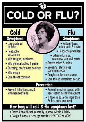 How to Tell if you have a Cold or the Flu