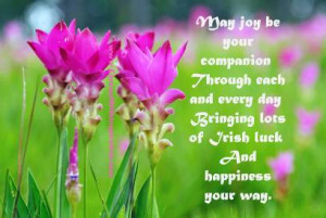 ... for a delightful large picture quote on- May joy be your companion