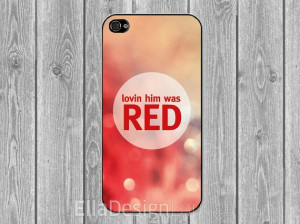 Iphone case - red, Taylor Swift quote - different colours