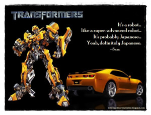 Bumblebee turns into a Camaro and open his door: Anymore questions you ...