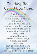 A* Brother Dad Son Husband Grandad Bereavement Memorial Keepsake Grave ...