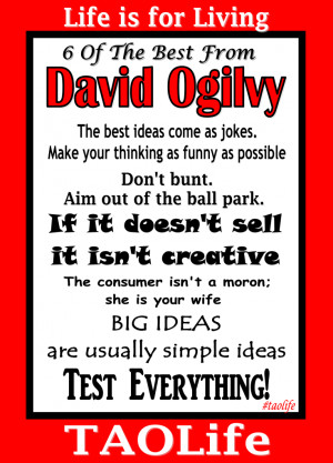 Great Quotes from David Ogilvy #taolife