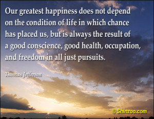 ... has placed us, but is always the result of a good conscience, good