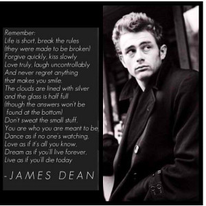 James dean, rebel without a cause. Life quote. He's was the hero of a ...