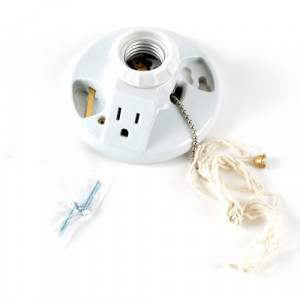light fixtures with electrical outlet