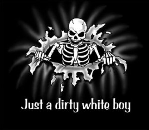 Just a dirty white boy - Cool Skeleton T-shirt
