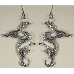 Click here: Sterling Silver Griffin Earring - handcrafted